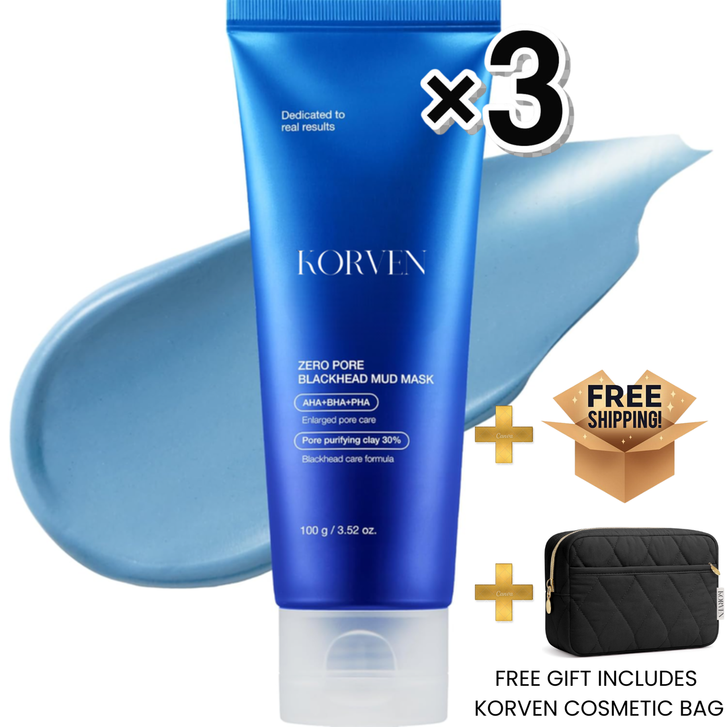 Korven Zero Pore Detox Mud Mask