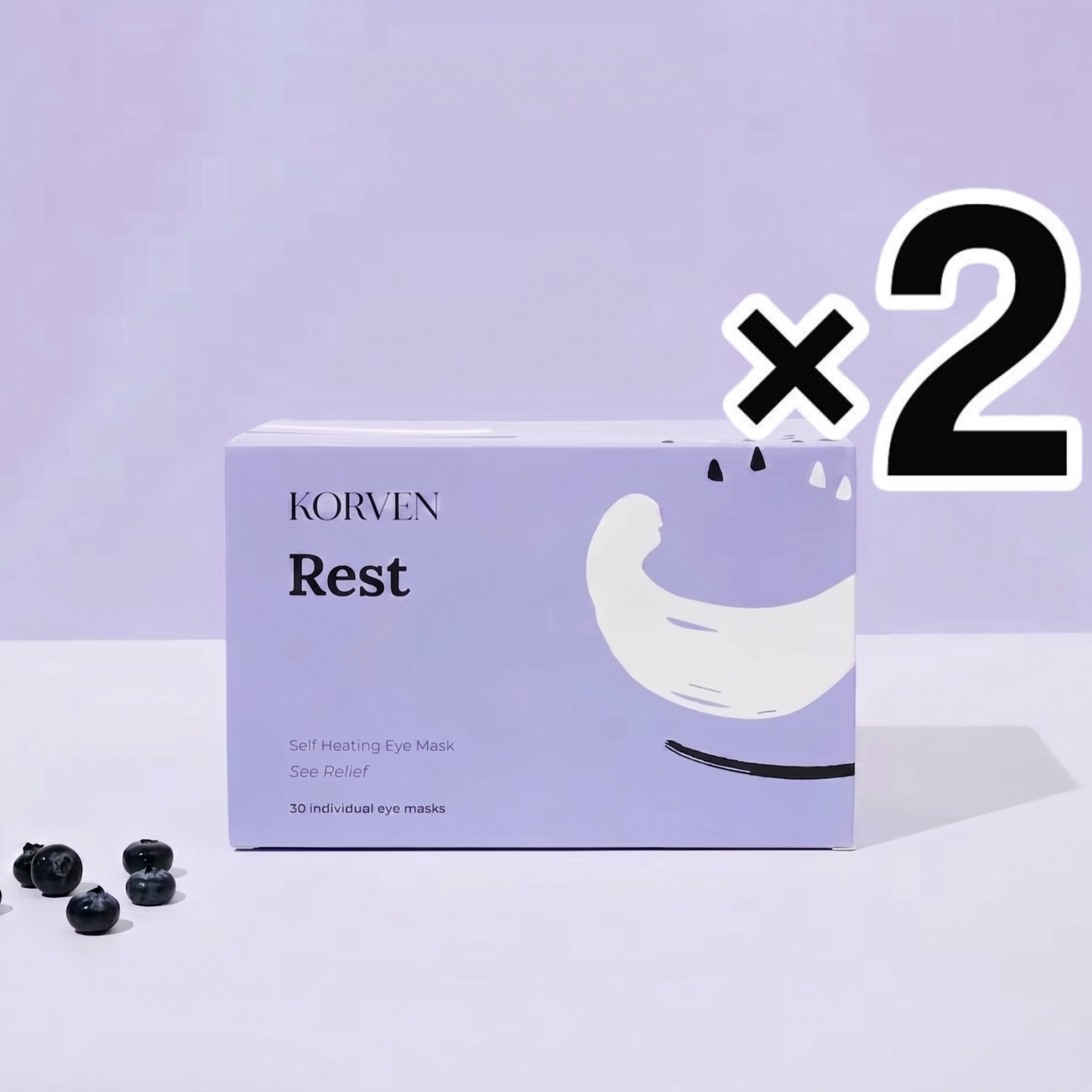 Korven Rest: Self Heating Warm Compress With Hydrating Minerals For Dry Eyes | 30 Count