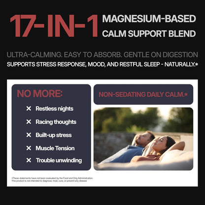 DLNIA Magnesium Glycinate Stress & Cortisol Support Gummies | Calm Focus by Day, Deep Sleep by Night | 17-in-1 with KSM-66® Ashwagandha, L-Theanine & Lion’s Mane