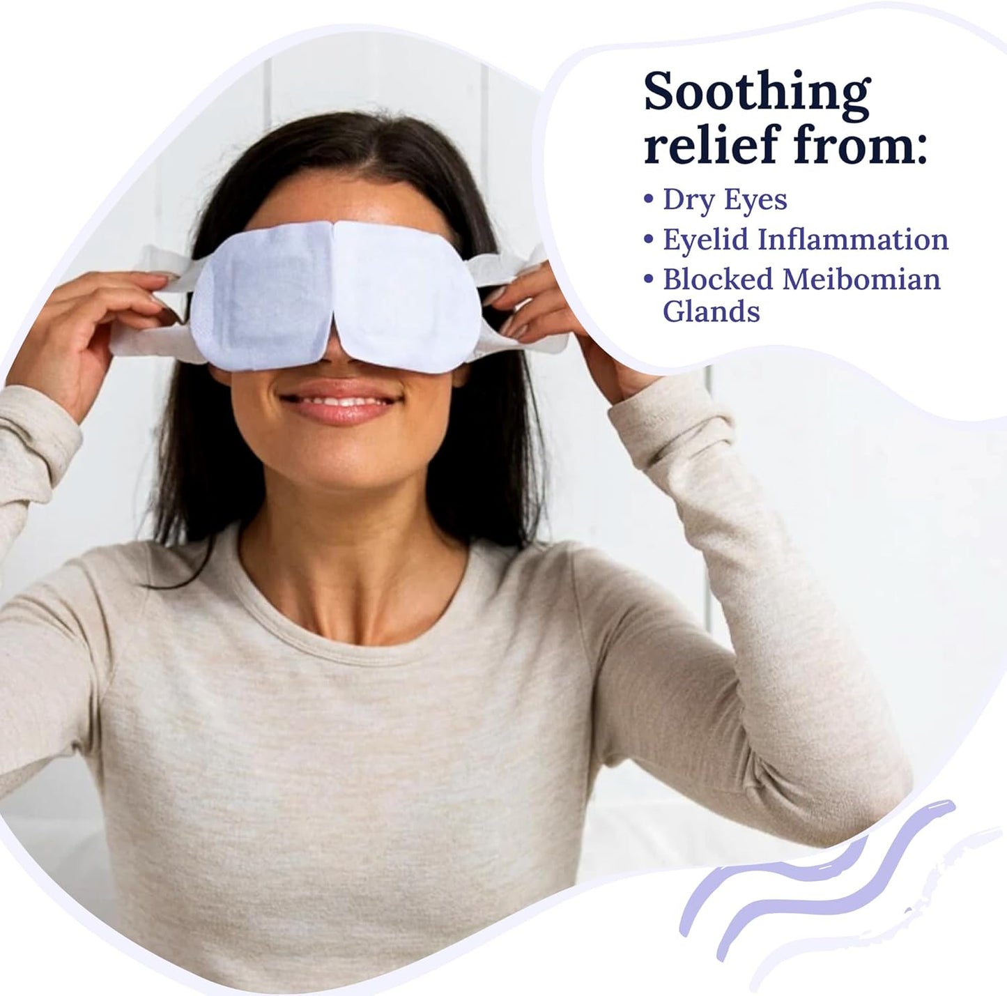 Korven Rest: Self Heating Warm Compress With Hydrating Minerals For Dry Eyes | 30 Count