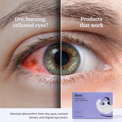Korven Rest: Self Heating Warm Compress With Hydrating Minerals For Dry Eyes | 30 Count