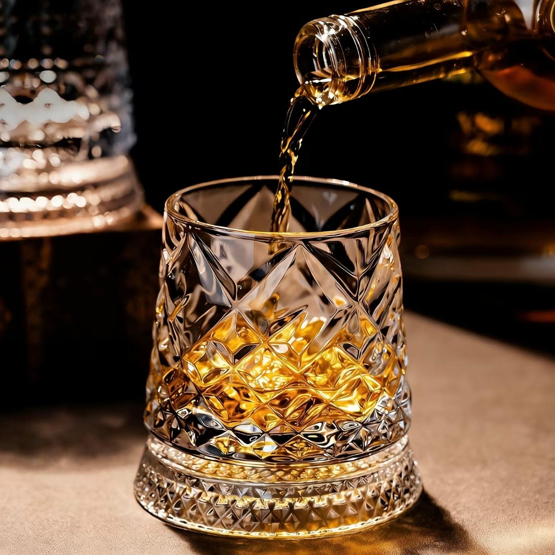 Korven Luxury 360° Spinning Crystal Glass