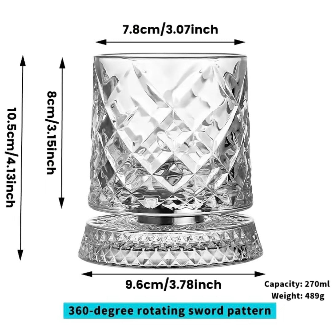 Korven Luxury 360° Spinning Crystal Glass