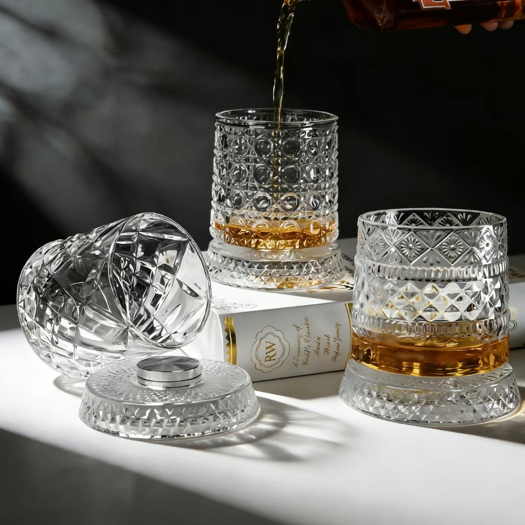 Korven Luxury 360° Spinning Crystal Glass