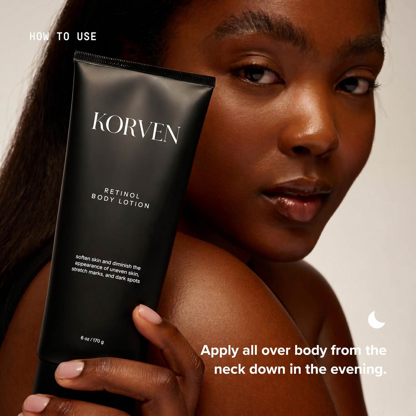 Korven Retinol Body Lotion – Firming Lotion with Ceramides & Shea Butter