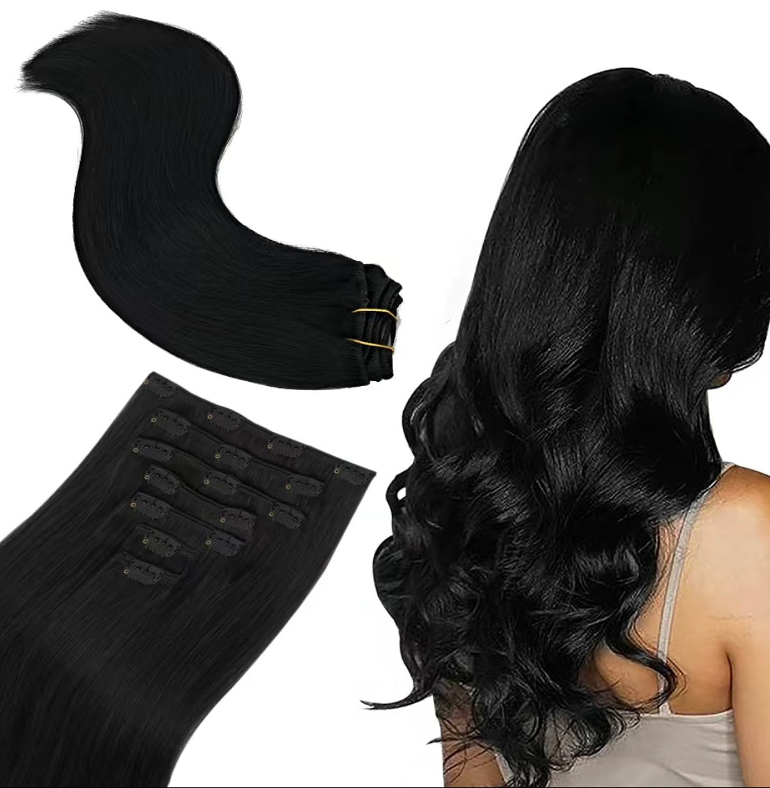 Korven Silk Seam Clip-In Hair Extensions