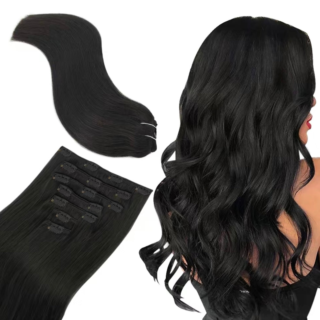 Korven Silk Seam Clip-In Hair Extensions