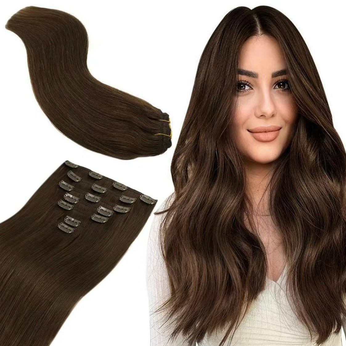 Korven Silk Seam Clip-In Hair Extensions