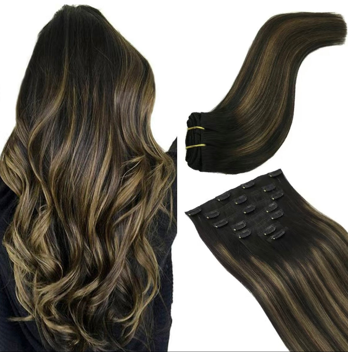 Korven Silk Seam Clip-In Hair Extensions