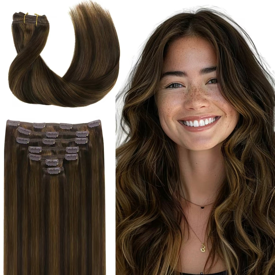 Korven Silk Seam Clip-In Hair Extensions
