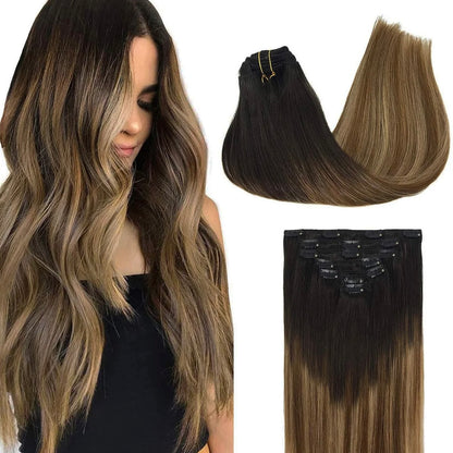 Korven Silk Seam Clip-In Hair Extensions