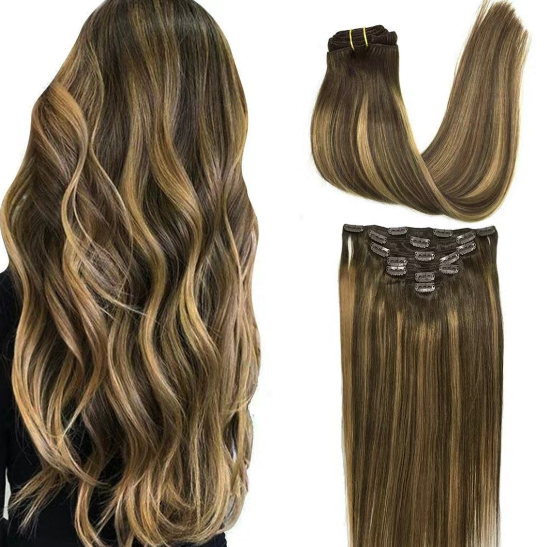 Korven Silk Seam Clip-In Hair Extensions