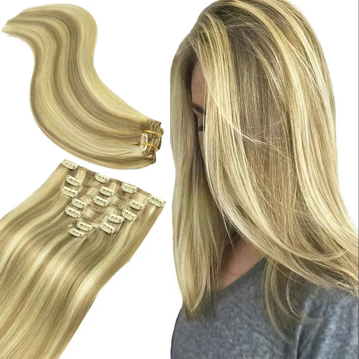 Korven Silk Seam Clip-In Hair Extensions