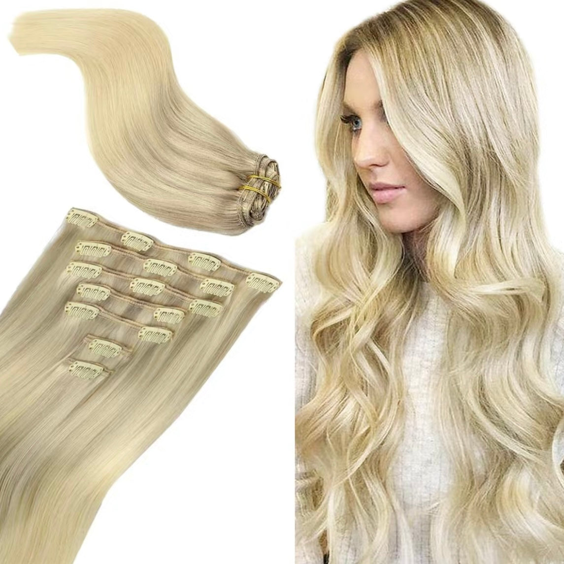 Korven Silk Seam Clip-In Hair Extensions