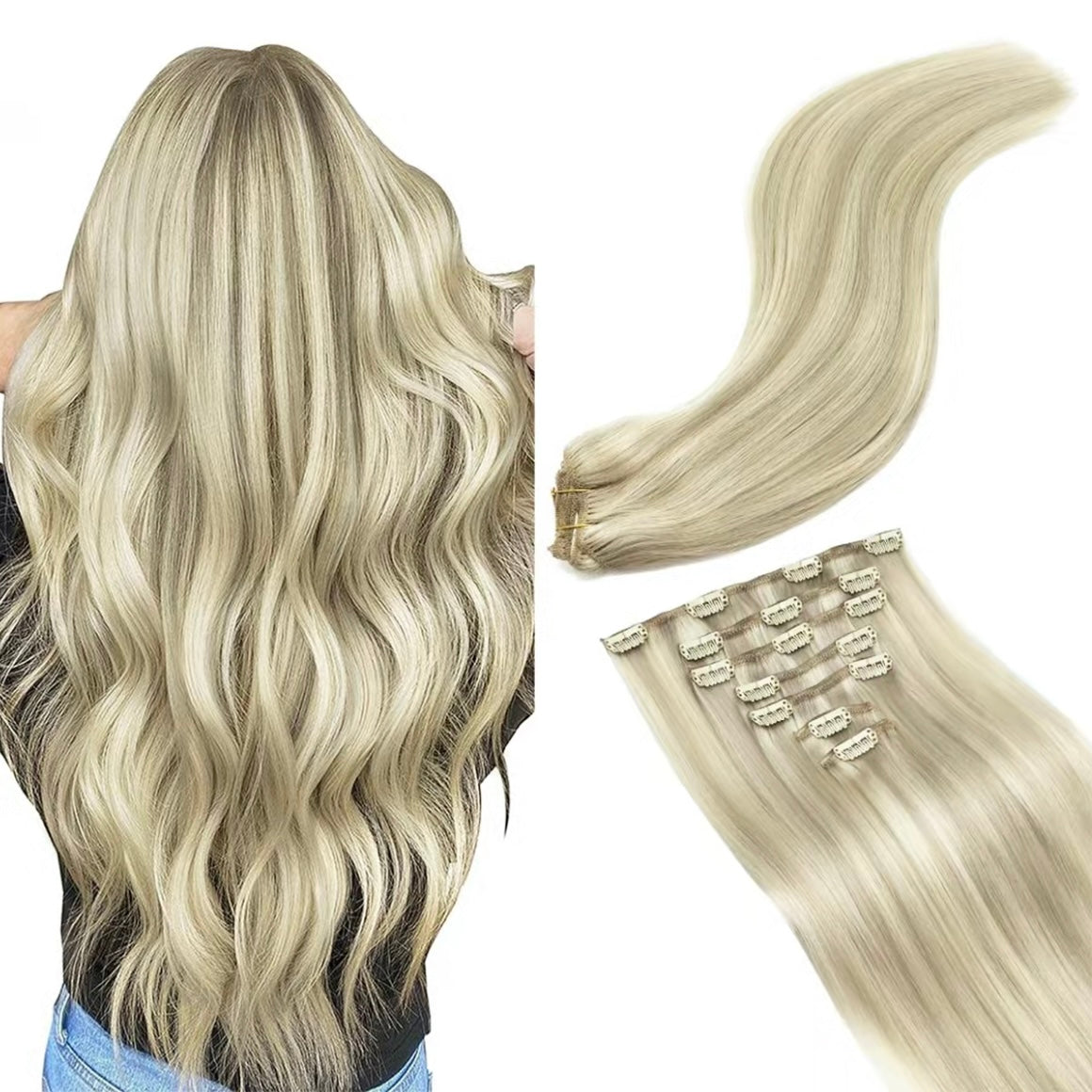 Korven Silk Seam Clip-In Hair Extensions