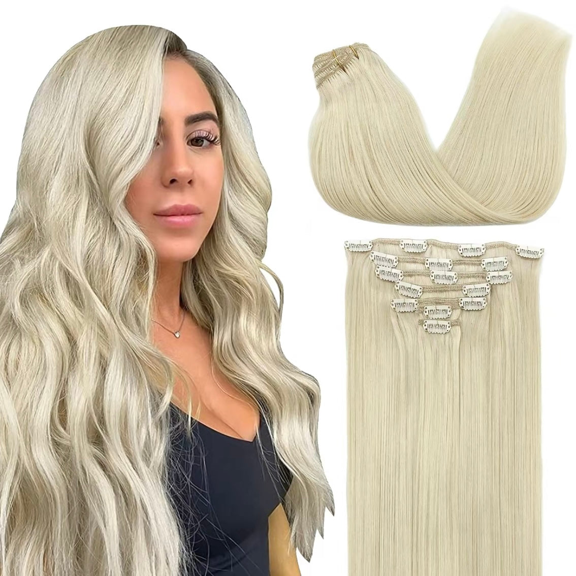 Korven Silk Seam Clip-In Hair Extensions