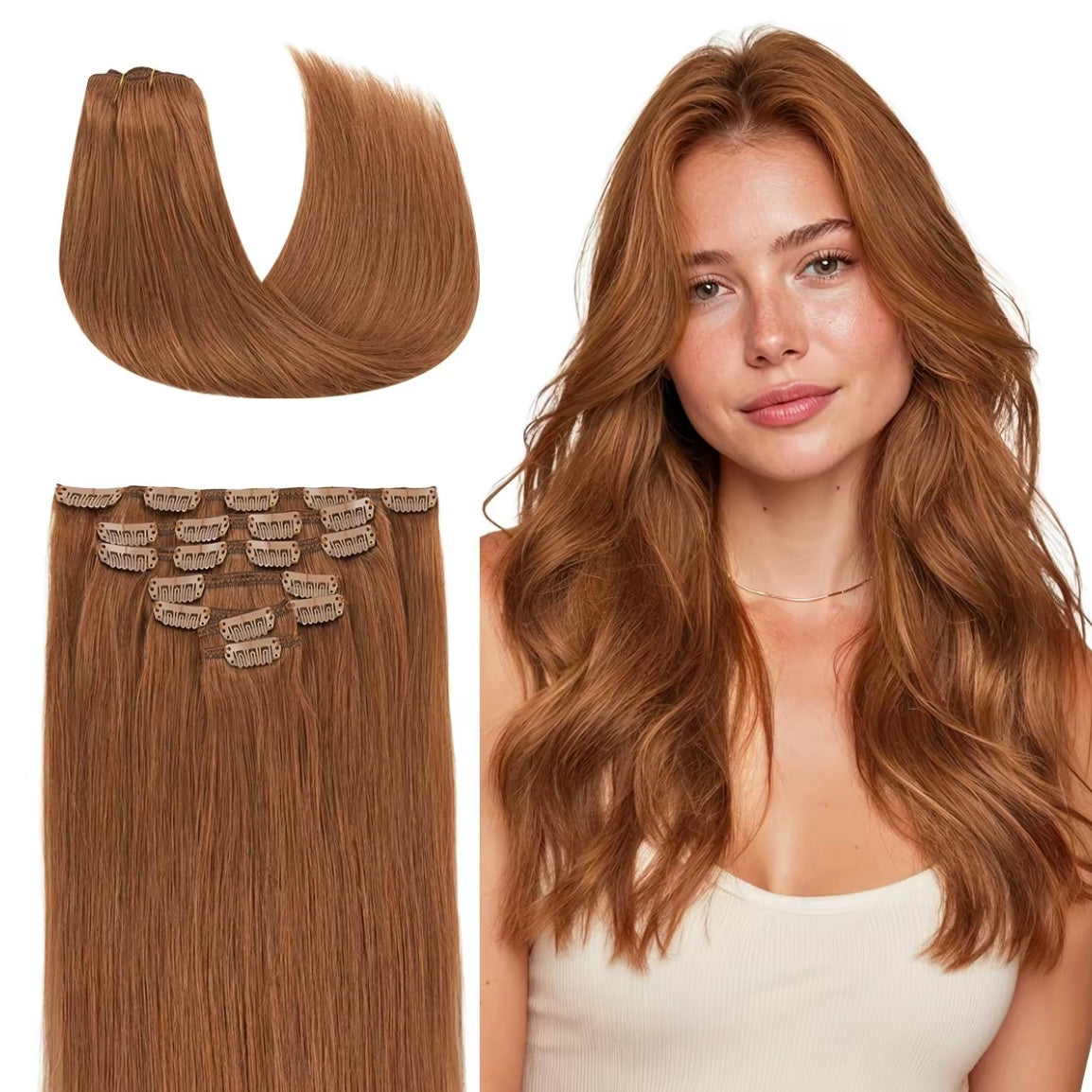 Korven Silk Seam Clip-In Hair Extensions