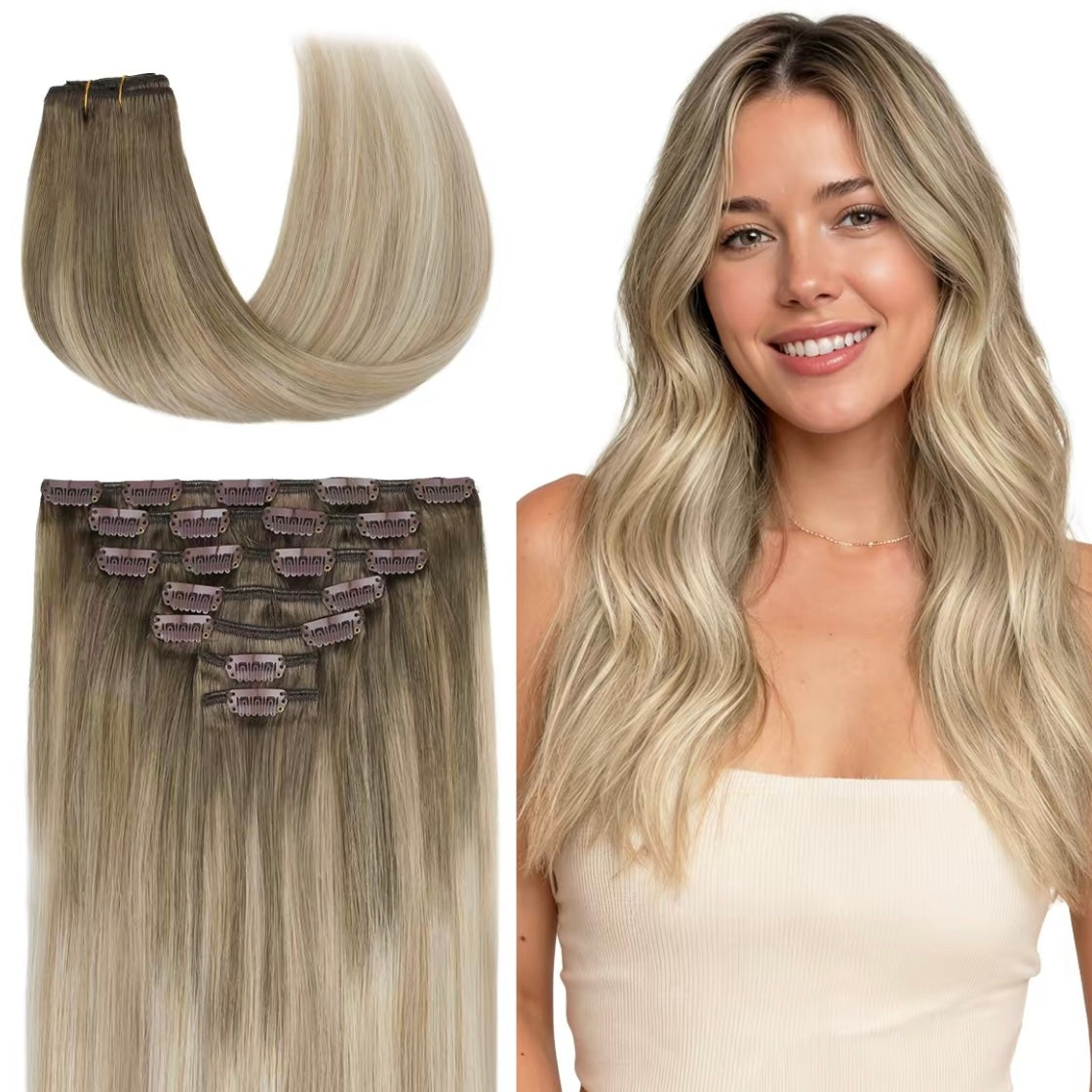 Korven Silk Seam Clip-In Hair Extensions