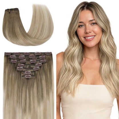 Korven Silk Seam Clip-In Hair Extensions