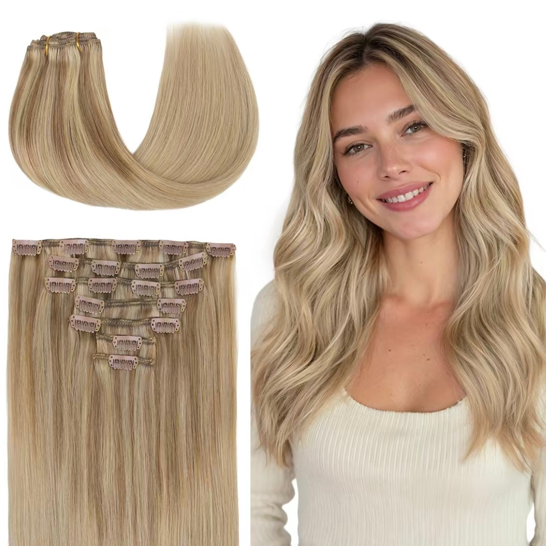Korven Silk Seam Clip-In Hair Extensions