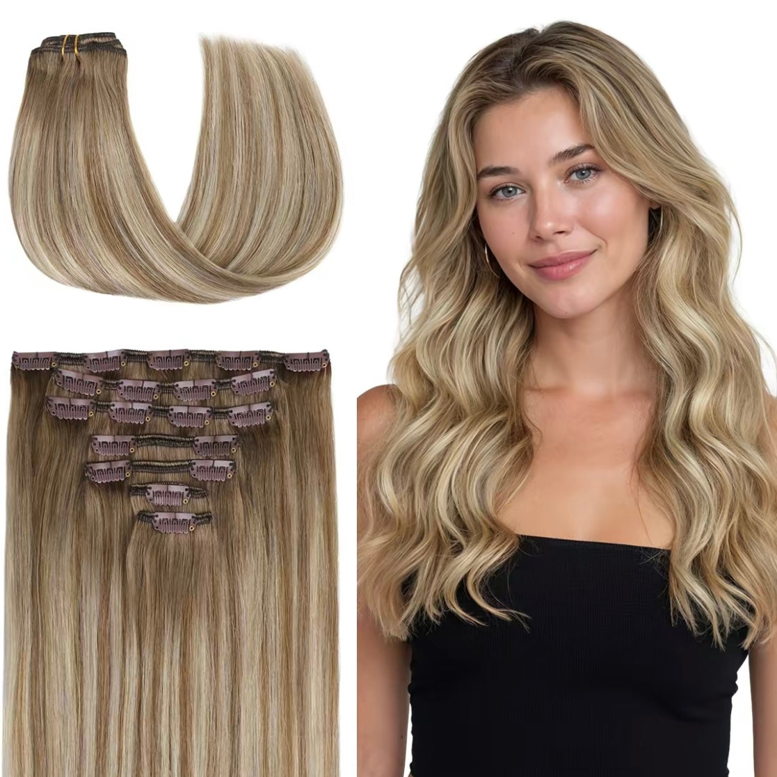 Korven Silk Seam Clip-In Hair Extensions