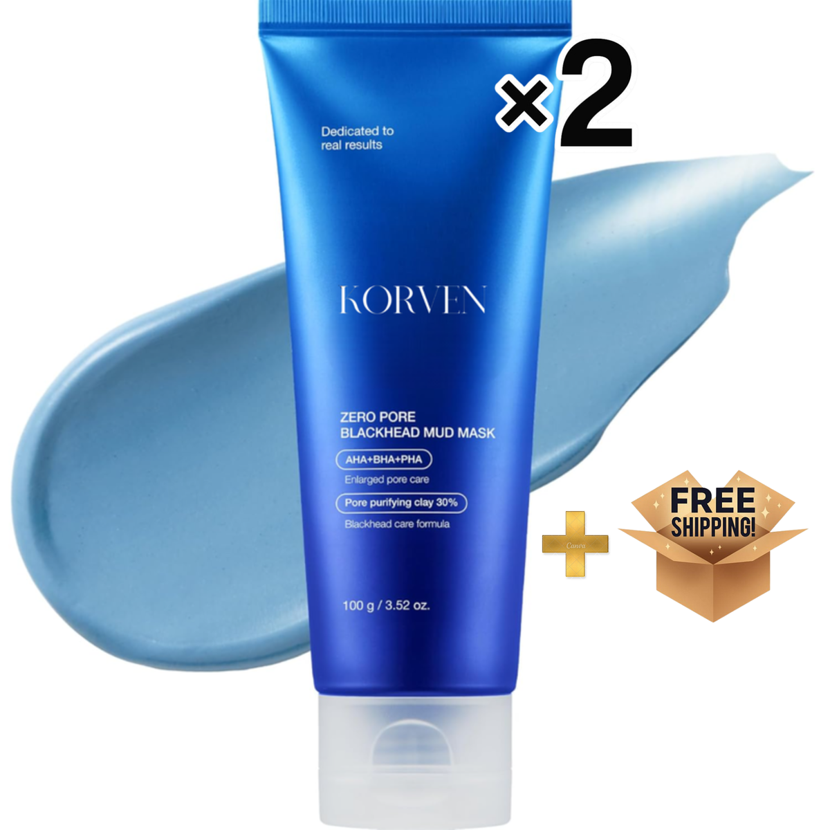 Korven Zero Pore Detox Mud Mask